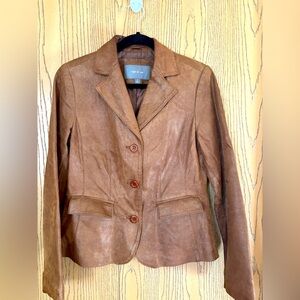 APT. 9 Leather jacket w satin lining. Sz M
